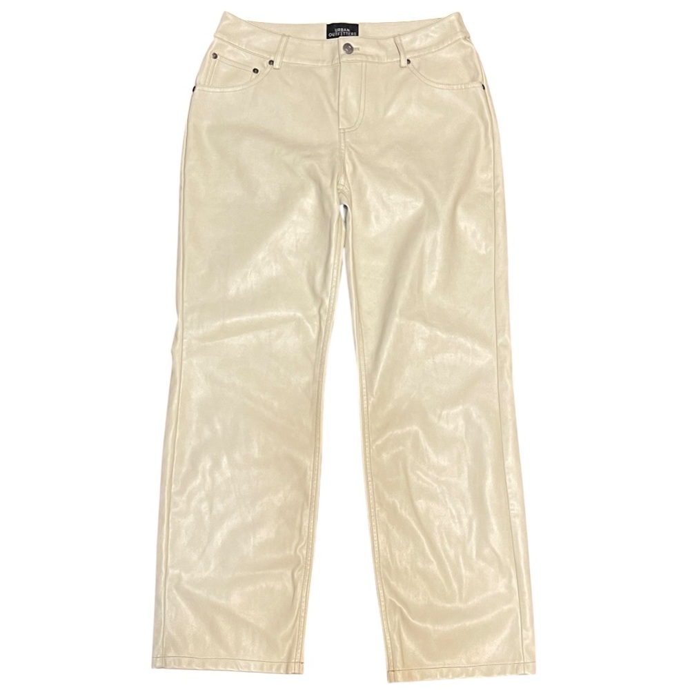Urban Outfitters Faux Leather Straight Leg Y2K 90's Style Pants Women's 28